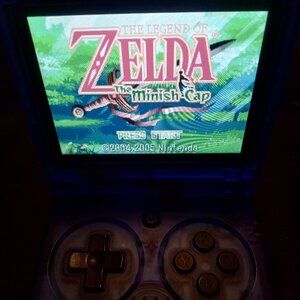 anbernic rg35xxsp blue transparent with most retro platforms 256gb silicon power